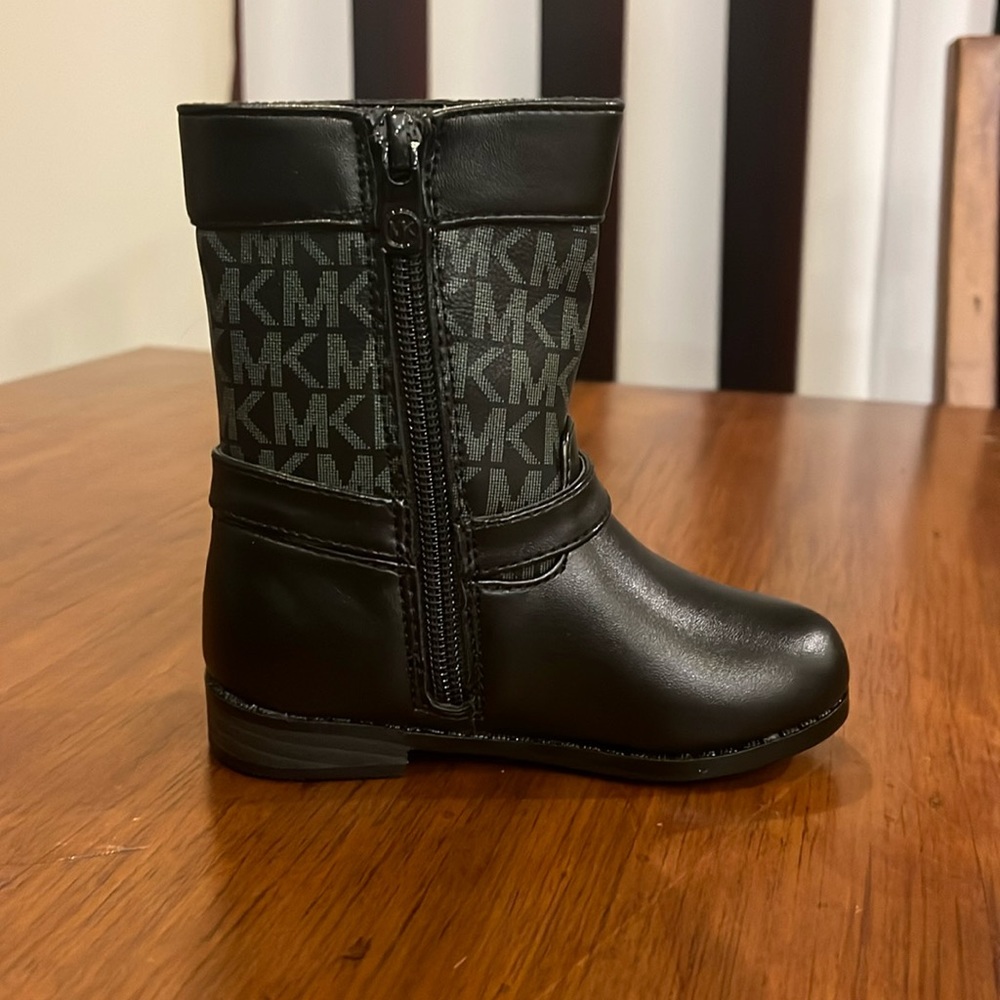 Michael Kors Emma Jacquard Boots black new Infant Toddlers Girls Size 6 - Picture 4 of 13